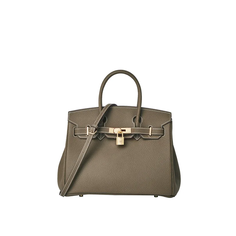 

2021 New 100% Genuine Leather Women's Shoulder Bag for Ladies Platinum Bag Fashion Luxury Designer Tote Messenger Shopping Bag