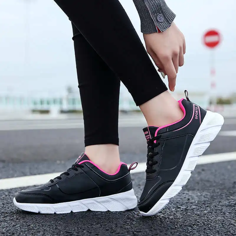 

Женские кроссовки для бега, спортивная обувь, увеличивающая рост, Брендовые женские кроссовки на большой платформе, розовая спортивная обу...