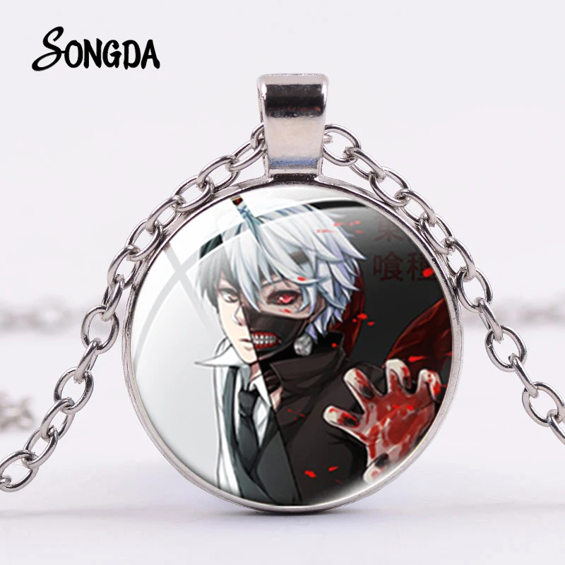 Ожерелье с подвеской в стиле аниме Токийский Гуль ожерелье серебряного цвета