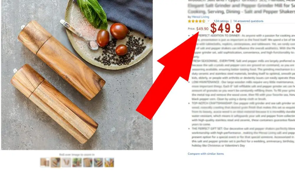 

Wooden Salt and Pepper Grinders, Manual, Sea Salt and Pepper Mills for Seasoning, Meal Prep, Cooking, Serving, Dining, Tableware