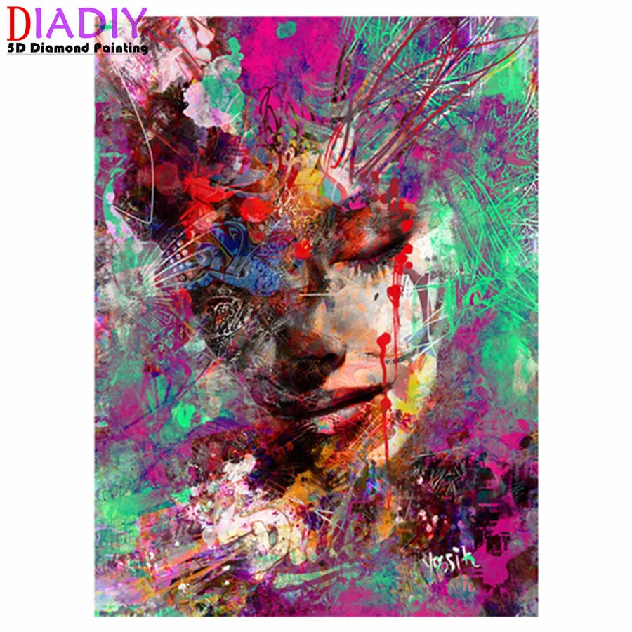 

Набор для алмазной вышивки по номерам, 5D Стразы