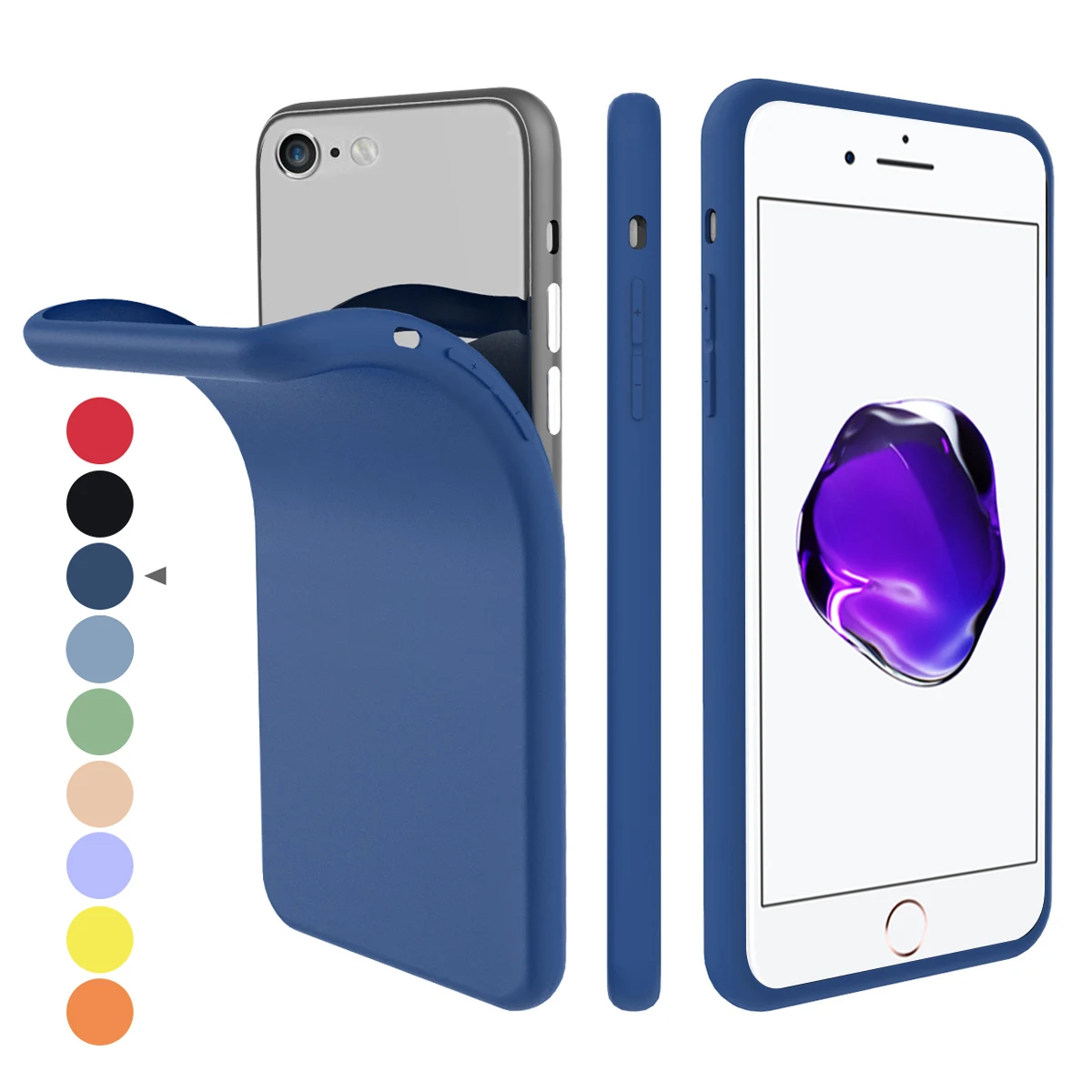 Для iPhone 6 6S 7 8 Plus X XS Max XR чехол силиконовый встроенный бархат карамельного цвета