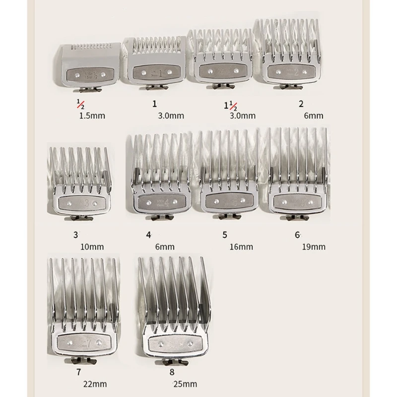 

10PCS Hair Clipper Guide Comb Set for Hair Clippers Limit Combs Clipper Guards
