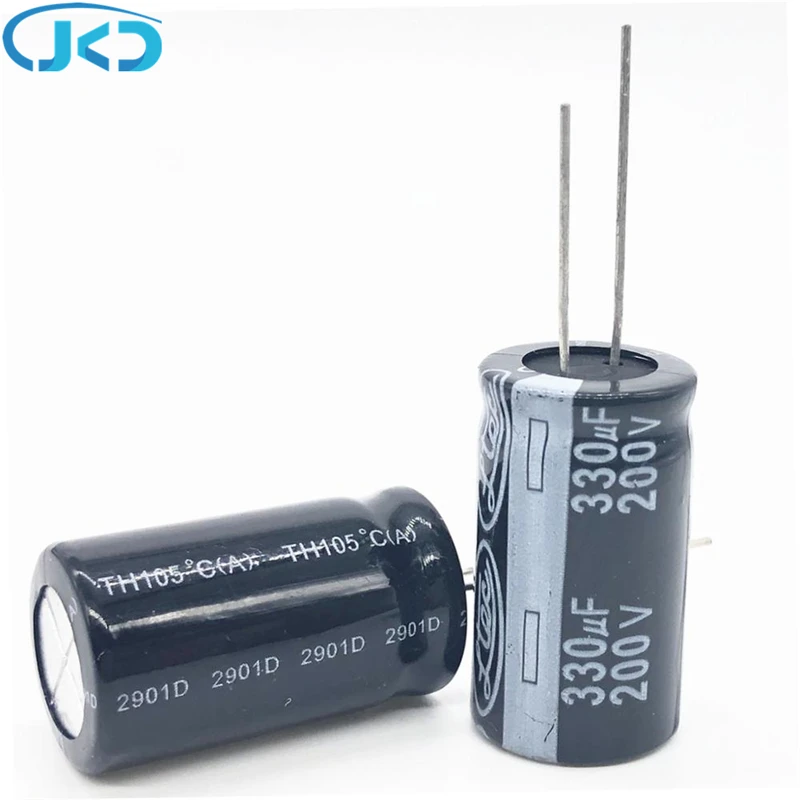 2pcs/lot 200V 330UF 18*35mm 20% RADIAL aluminum electrolytic capacitor 330000nf 20% 330uf200v