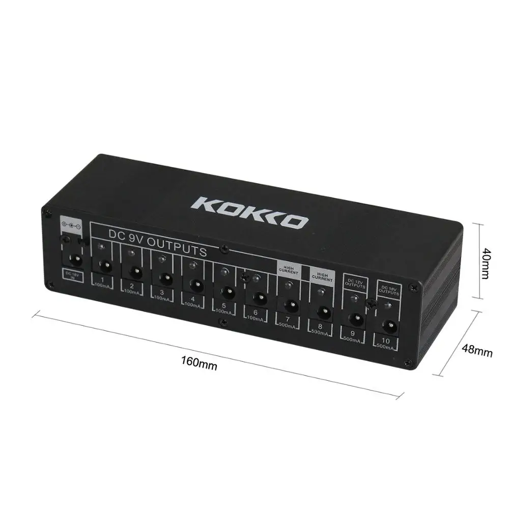 Блок питания для гитарной педали KOKKO 10 изолированных выходов 9 В/12 В/18 В