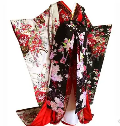 kimono Высокое качество на заказ японский комплект кимоно цветок сливы косплей костюм красивая женщина сексуальное платье представление кимоно - Цвет: kimono