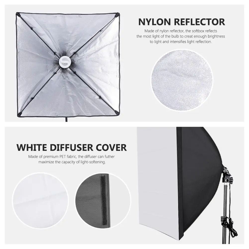 Neewer 700 Вт Профессиональная фотография 24x24 дюйма/60x60 сантиметров софтбокс с