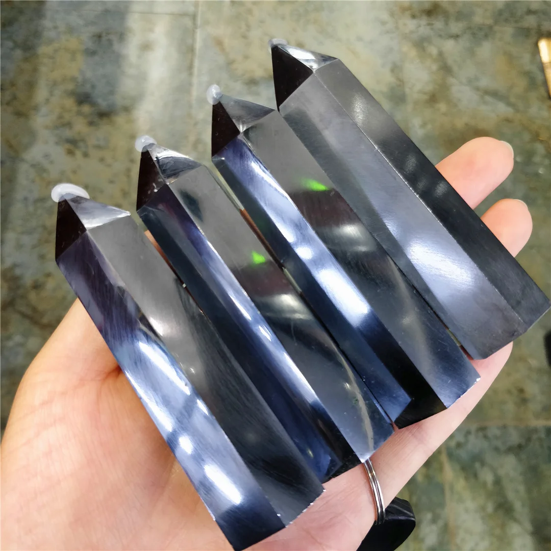 

Real Terahertz Wave Points THz Wand Healing Chakras Decorative Mineral Ornaments Tower Wholesale Stone Office Home Accessories