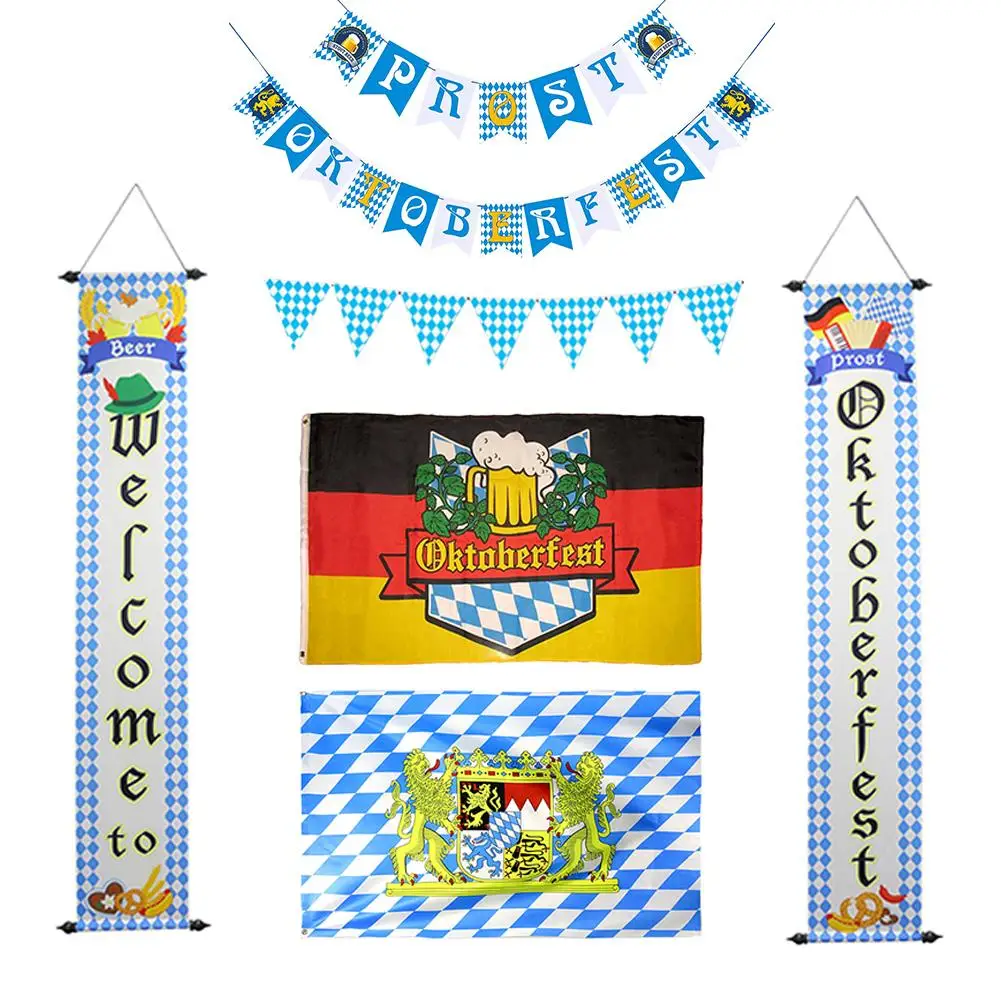 Украшение для Октоберфеста флаг вечевечерние подвесное украшение гирлянда