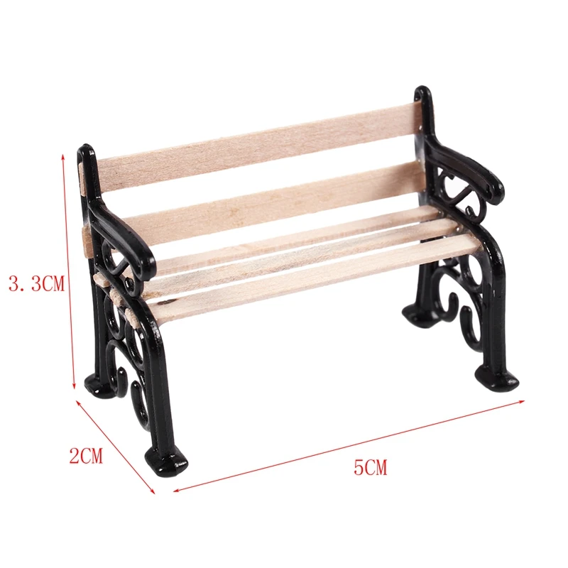 Миниатюрная кукольная мебель скамейка 1/24 кукольный домик Миниатюрный Сад Патио