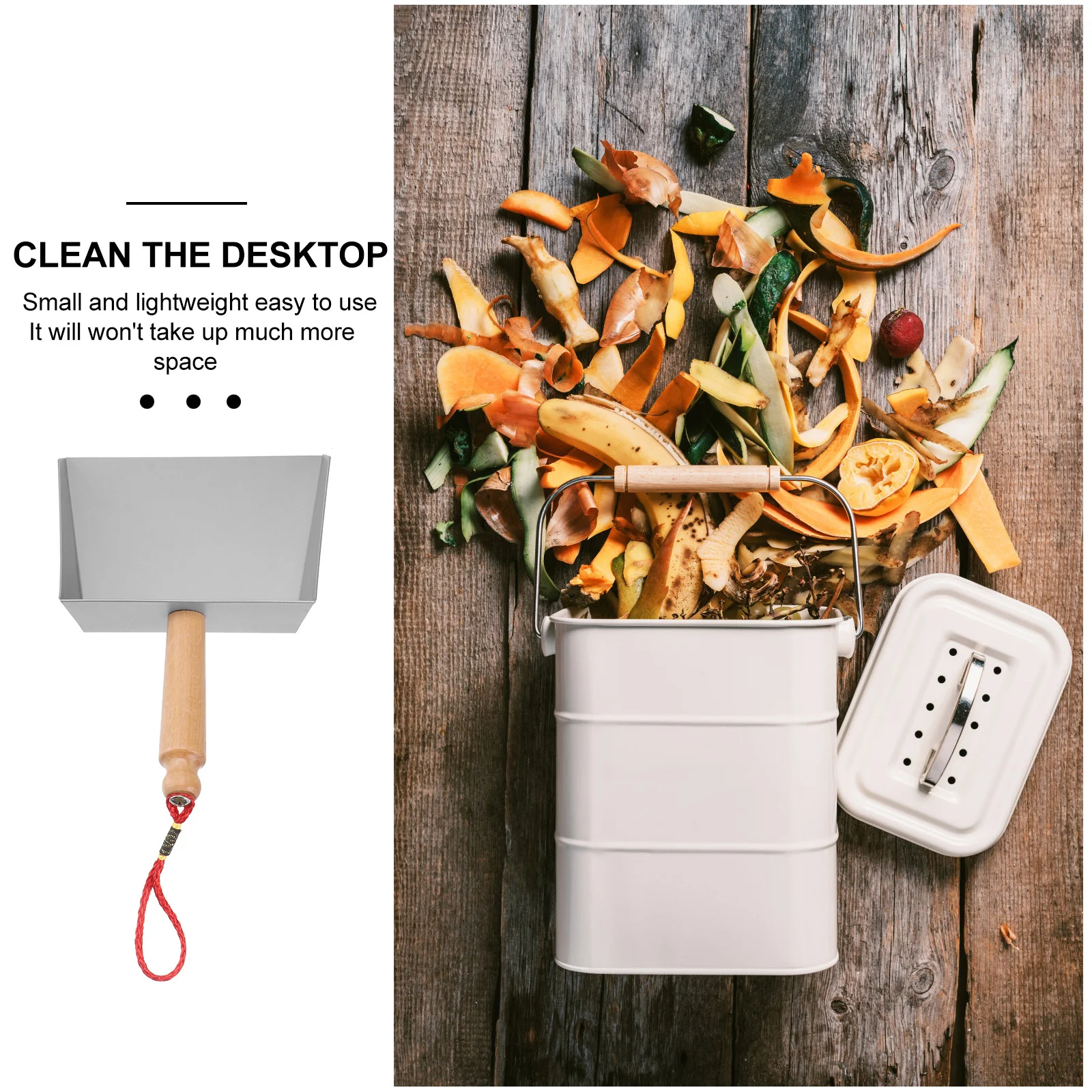 1pc Stainless Steel Dust Pan Tabletop Dustpan Cleaning Tool (Silver) | Дом и сад