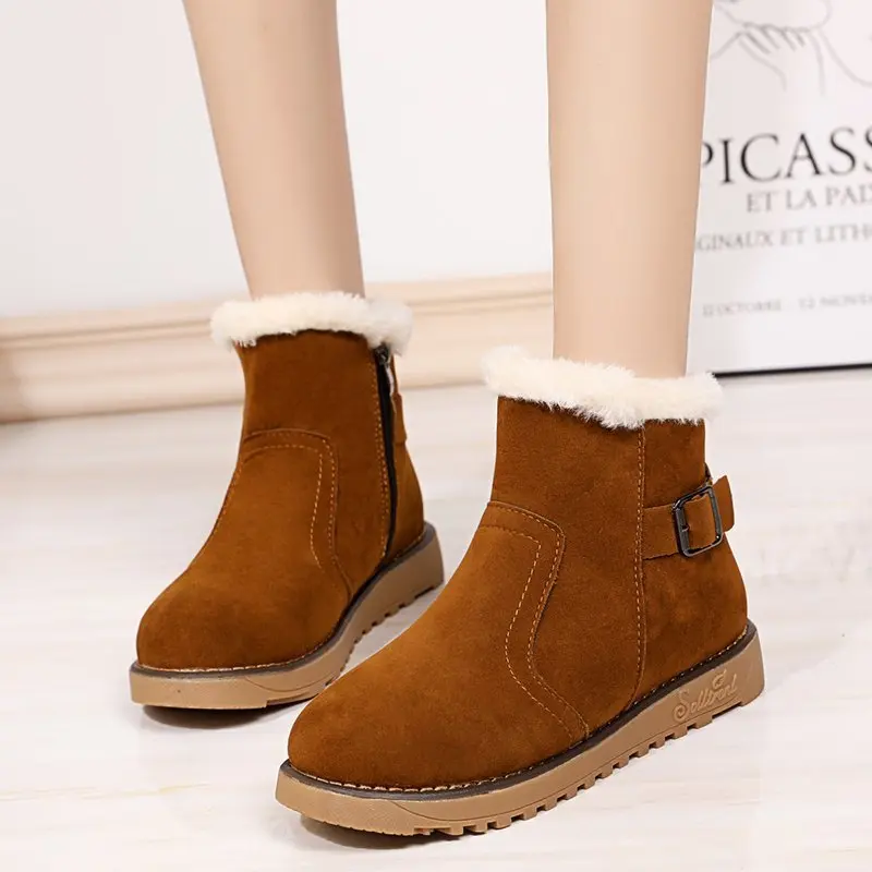 

Women Boots Winter Warm Snow Boots Women Faux Suede Ankle Boots For Female Winter Shoes Botas Mujer Plush Shoes Woman