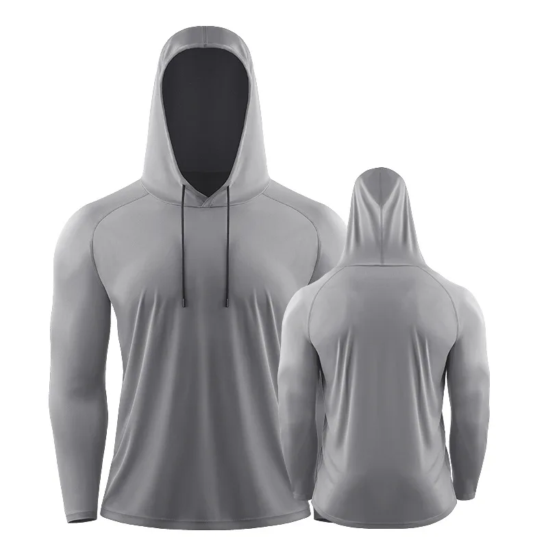 

Men's Sportswear Long-sleeved Thin Hoodie Tight-Fitting Fitness Quick-drying Clothing Training Running Hooded Pullover