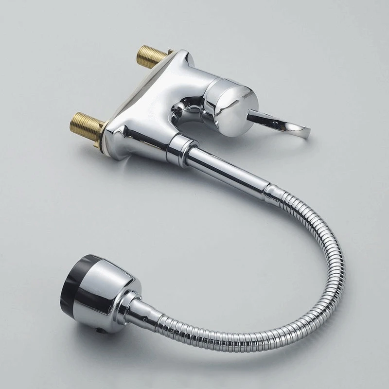 Кухонный смеситель медный выдвижной кран на раковину с вращением 360 градусов два