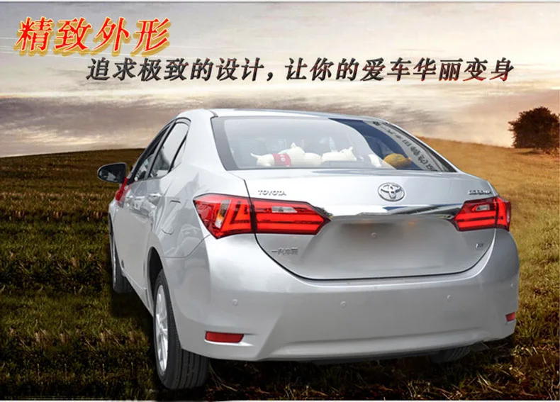 1 шт.~ 2019y Автомобильный задний светильник bupmer для Toyota Corolla, задний светильник altis, светодиодный тормозной фонарь, автомобильные аксессуары, задний светильник taillamp Corolla