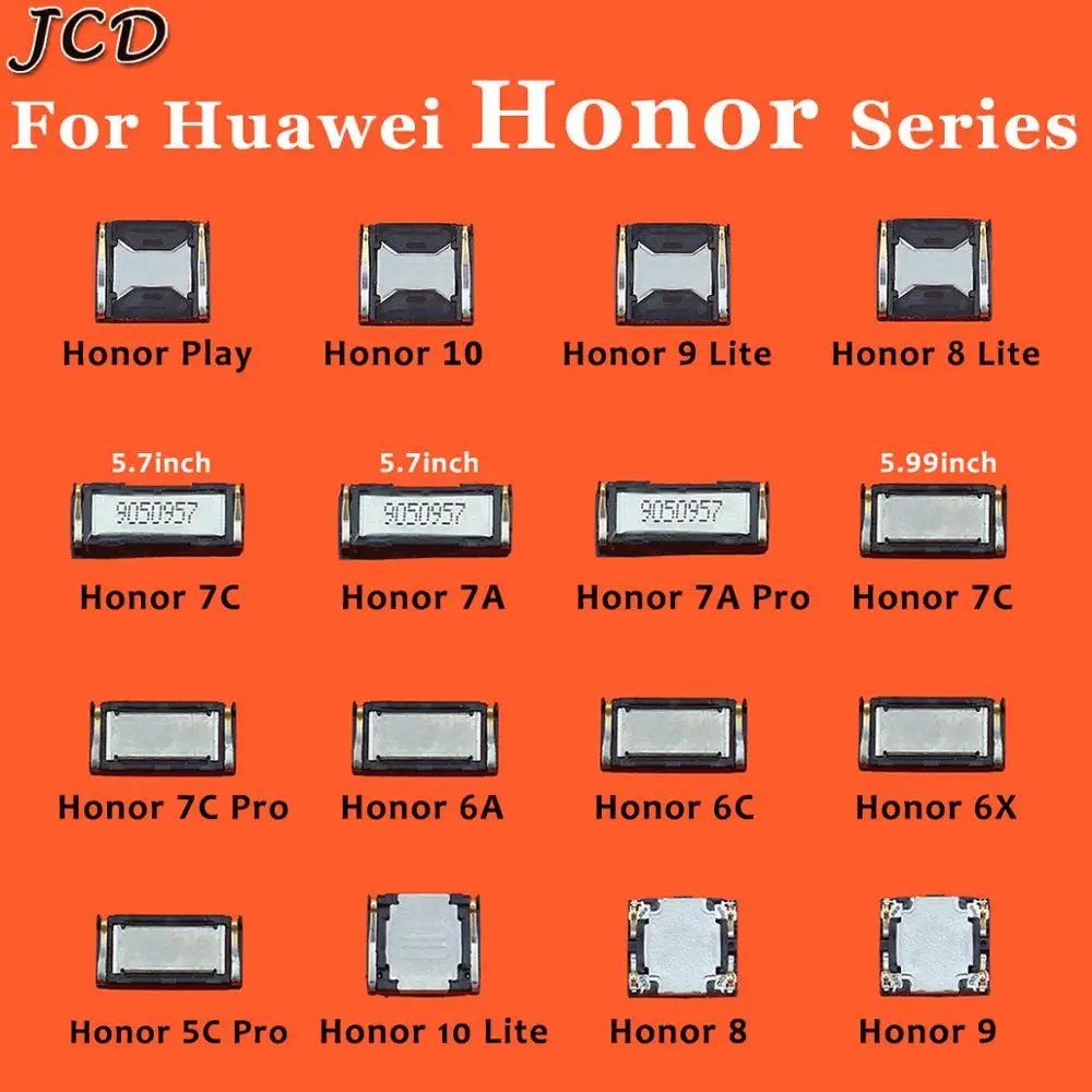 JCD 2 шт. новые верхние передние наушники динамик для HuaWei Honor Play 7C 7A Pro 6A 6X 6C 5C 8 9 10 Lite