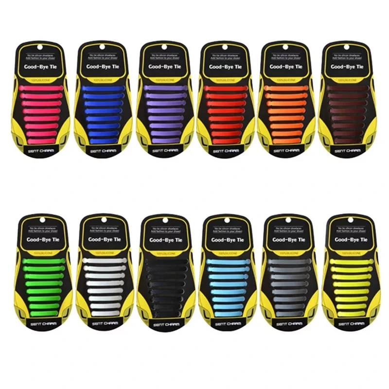 16 шт./компл. взрослые ленивые эластичные шнурки без завязок силиконовые легко