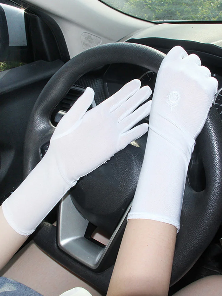 

Female Gloves Mid-long Summer Autumn Thin Driving Gloves Sunscreen Sun Protection Sleeve Gloves for Women