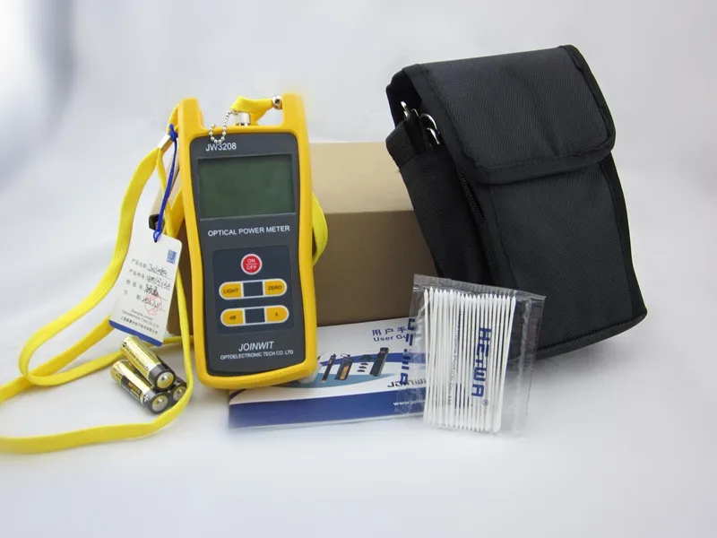 

Free Delivery by Fedex JW3208C Joinwit -50~+26dBm Handheld Optical Power Meter Fiber Optic Tester SC FC ST Connector