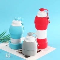 silica gel folding water bottle travel sports water bottle telescopic freedom can be used for storage of water drinks safe carry