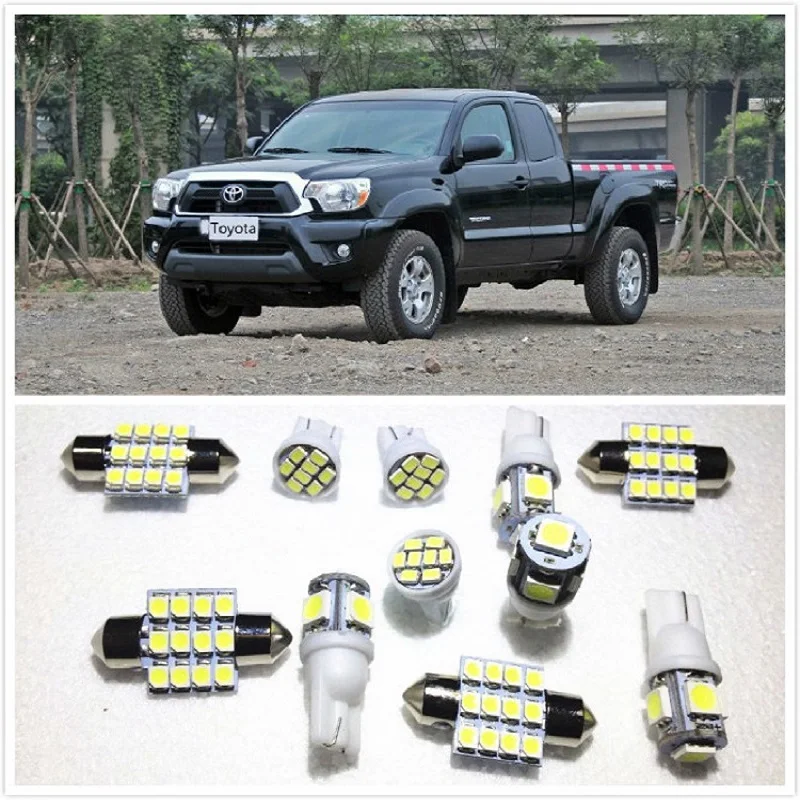 Набор из 11 белых светодиодных ламп купольная карта 10 и 31 мм для Toyota Tacoma FJ 4runner Avalon