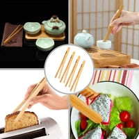 4pcs bamboo food tongs kitchen utensils buffet cooking tools anti heat bread clip pastry clamp barbecue kitchen tong tea tweezer