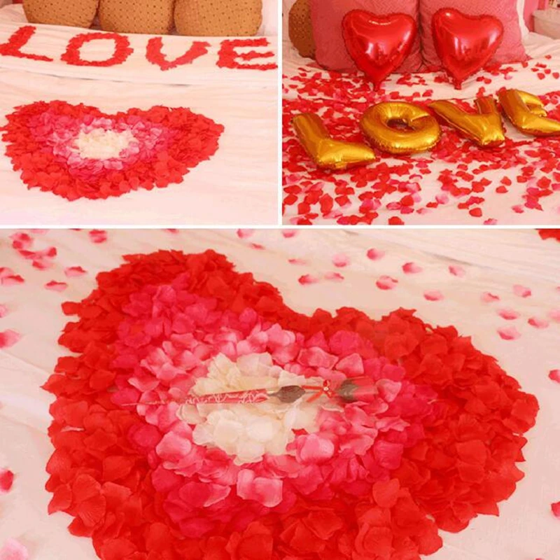 

New Silk Rose Artificial Flowers Bride To Be Wedding Decoration Petal Table Flowers Bachelorette Party Decoration Mariage