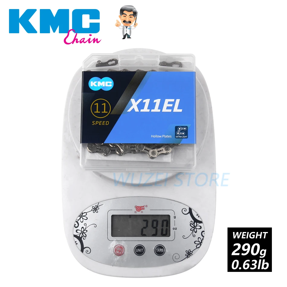 

KMC X11EL X11 11 Speed Bicycle Chain with Magic Button for Mountain/rod Bicycle Bike Parts with Original Box 118L Cn(origin)