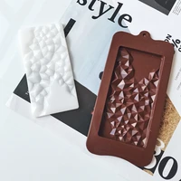 new silicone chocolate mold geometry baking tools non stick silicone cake mould jelly candy 3d diy molds kitchen accessories