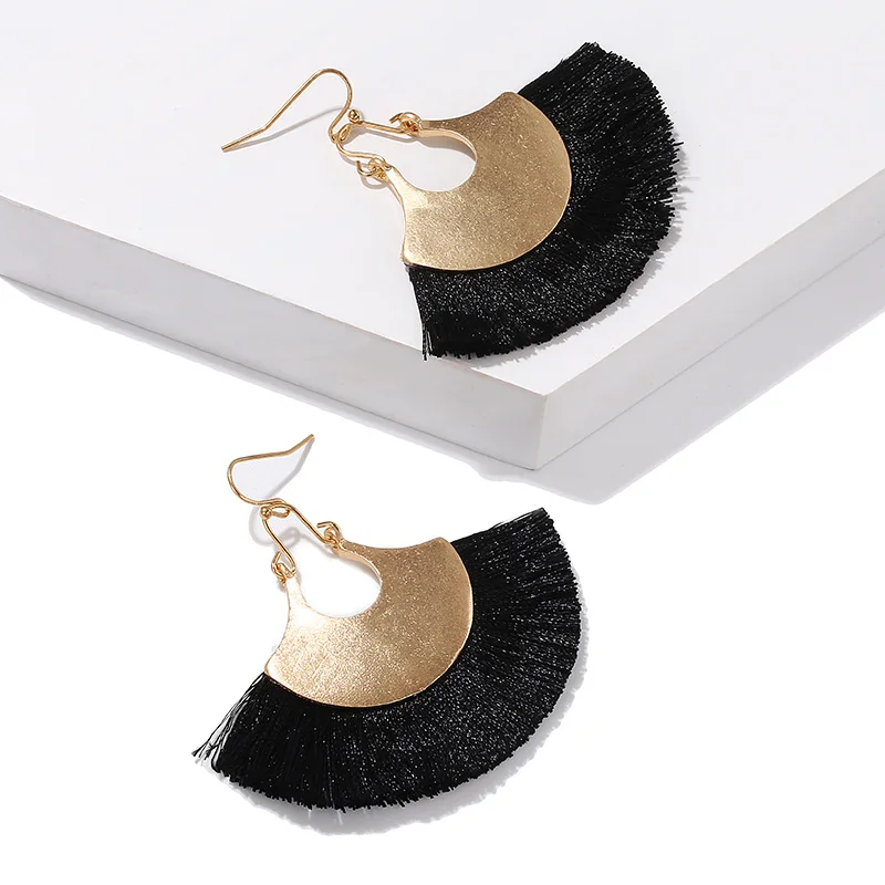 Серьги с бахромой Бохо 2020 популярные длинные серьги индийские золотого цвета Jhumka