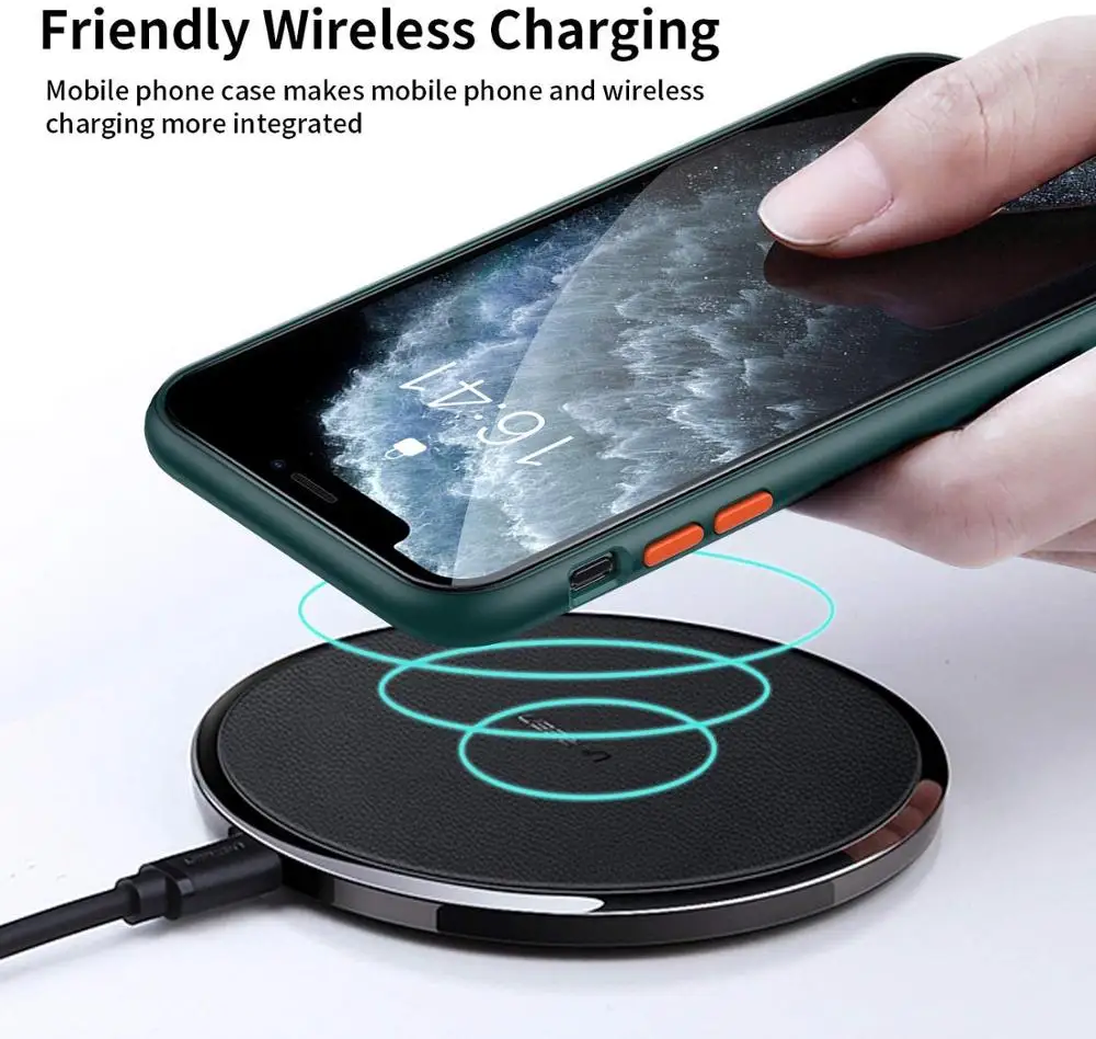 Translucent Matte Hard PC Back Cover and Soft TPU Edges Protective Case for iPhone 11 Pro Max X XS 8 7 6 s PlusPro |