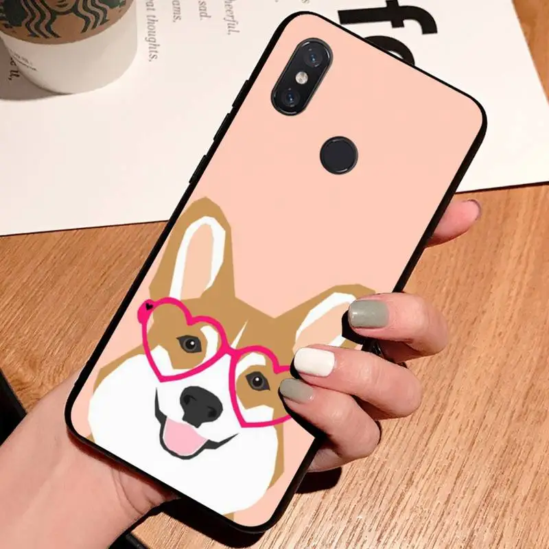 

Shiba Inu Corgi Cute animal Anti-fall luxury Phone Case funda For Xiaomi Redmi note 7 8 9 t k30 max3 9 s 10 pro lite