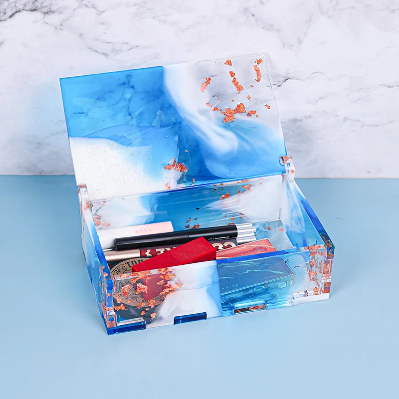 Storage Box Box Mould Domino Box Silicone Mould Set Resin Mould Storage Box Mould Resin Used for DIY Epoxy Craft Making Tools