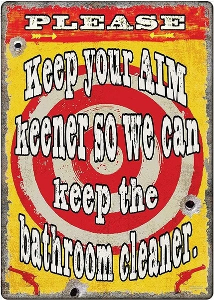 

Metal sign wall sign wall decorative plaque art collection Keep Your Aim Keener Tin Sign Painting Fashion Home