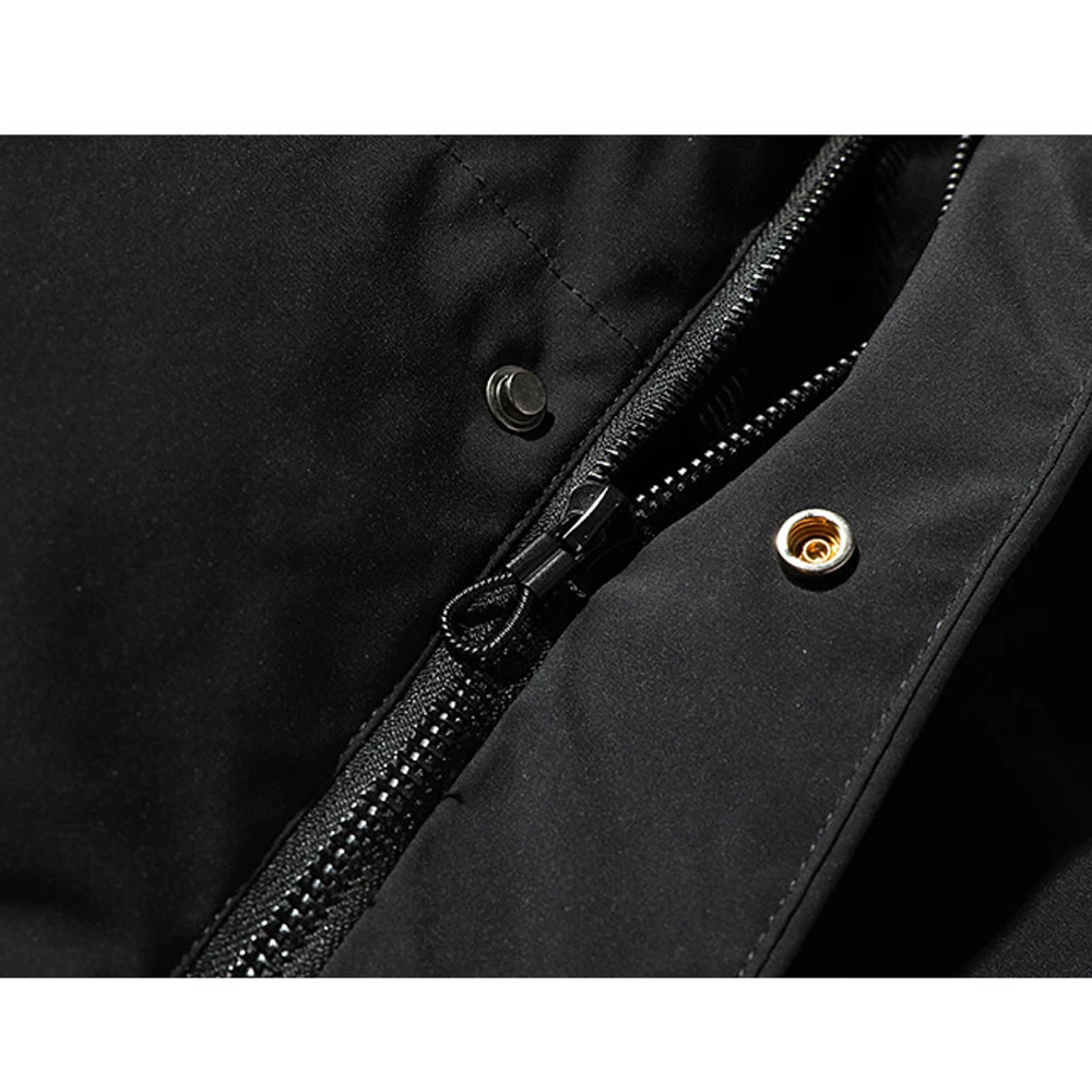 

Men's Parka Jacket Winter Long Jacket Cotton Padded Parkas Outdoor Puffer Jacket Overcoat Men Thick and Warm Coat Men Fashion