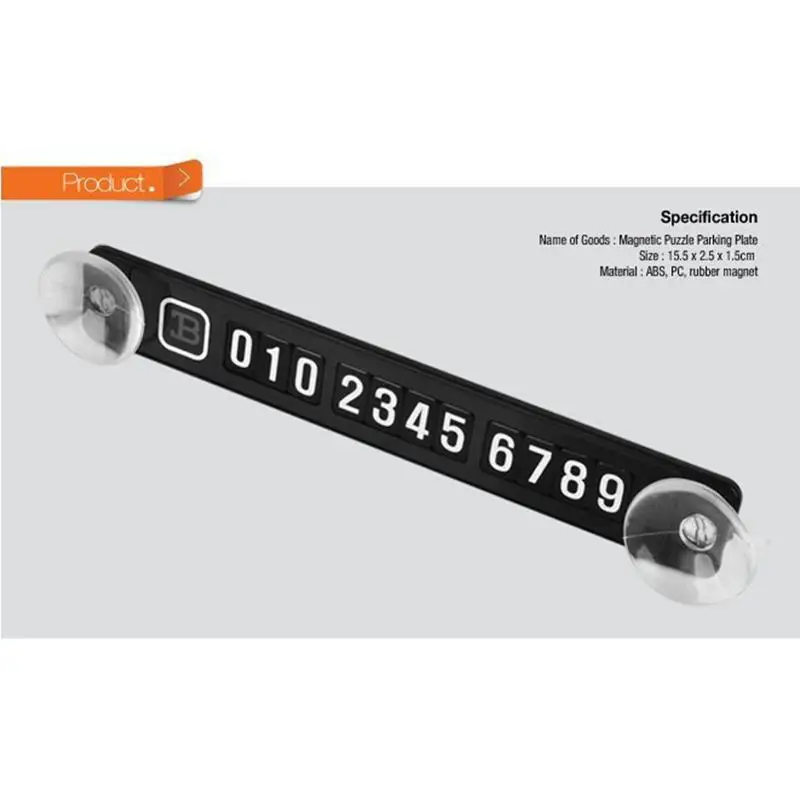 Светящаяся магнитная Табличка с номером для лобового стекла Автомобильная