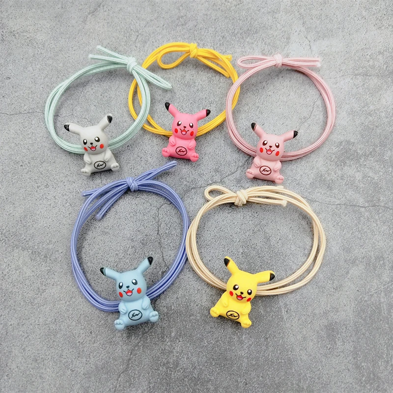 Детский обруч для волос Pikachu 2 шт./лот милый с высокой эластичной резинкой без