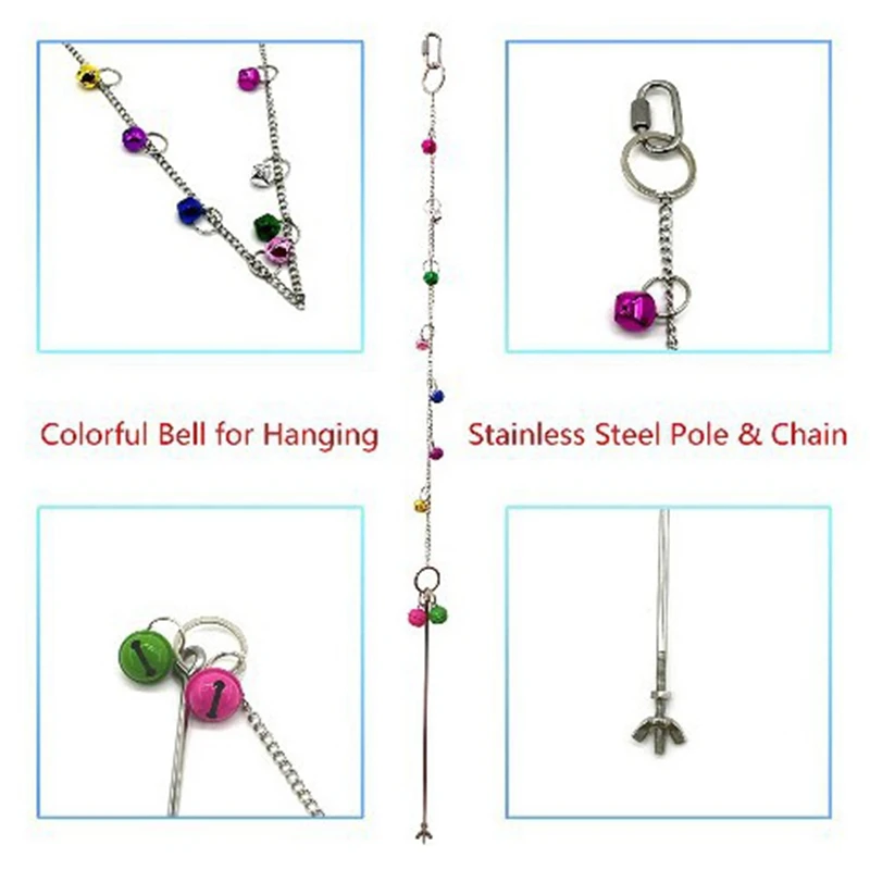 

1pc Hot Selling Fashion Chicken Food Holder Hanging Long Chicken Vegetable Skewer Bird Fruit Holder Bird Supplies Solid Color