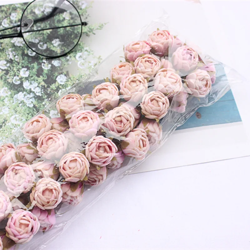 60 шт. новые искусственные розы маленький букет свадебный цветок для невесты