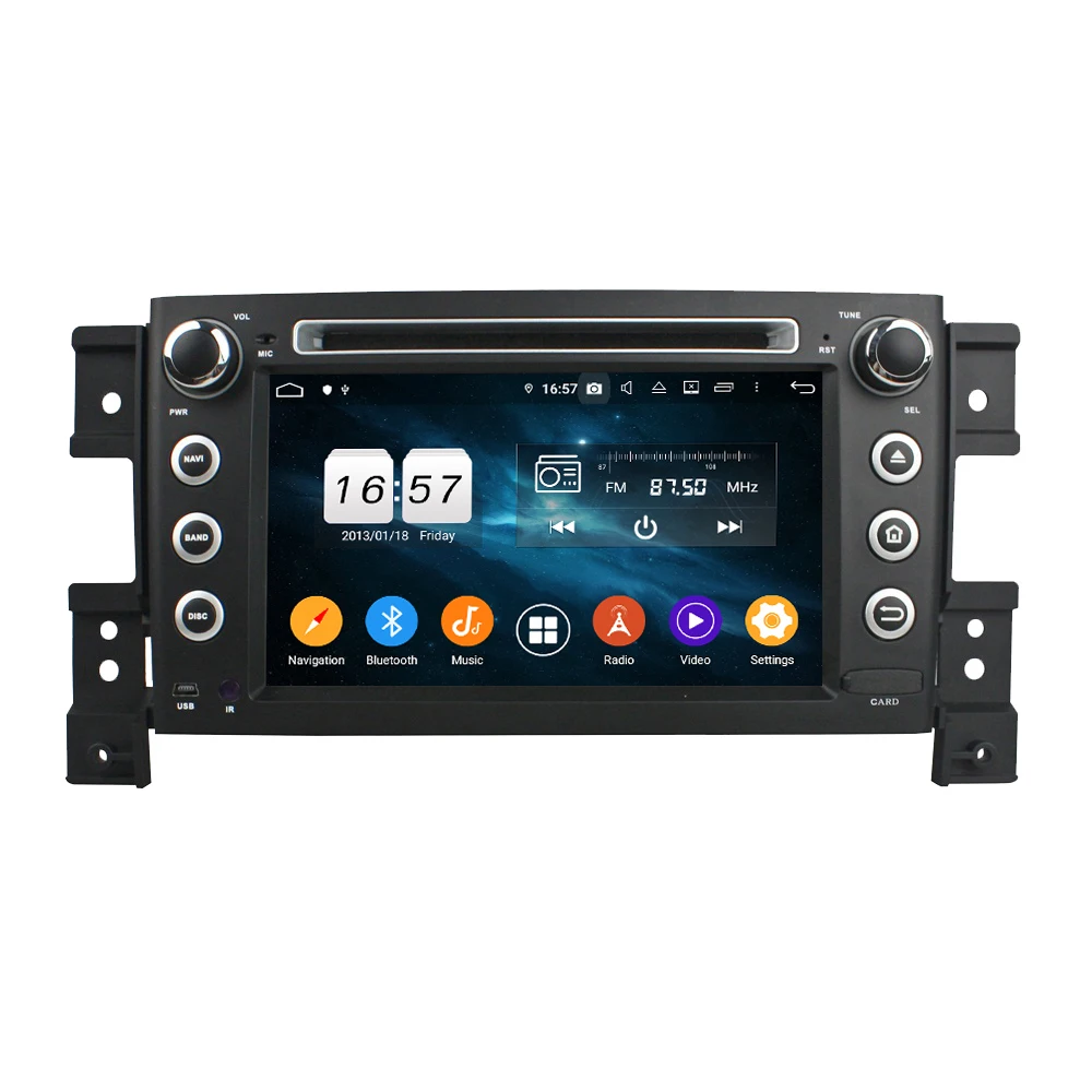 Автомобильный DVD-проигрыватель 8 ядер 7 дюймов 2 Din Android 9 0 для Suzuki Vitara 2005-2011
