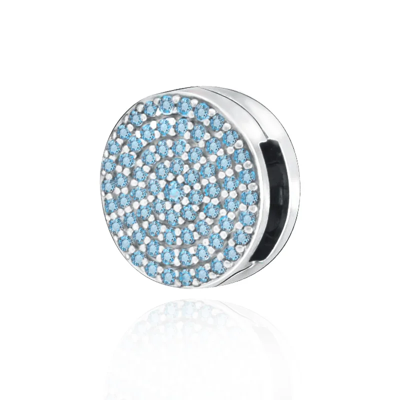 

100% 925 Sterling Silver Bead Reflexion Sparkling Clips Charms Suitable for Pandora Bracelet DIY Women Jewelry Gift