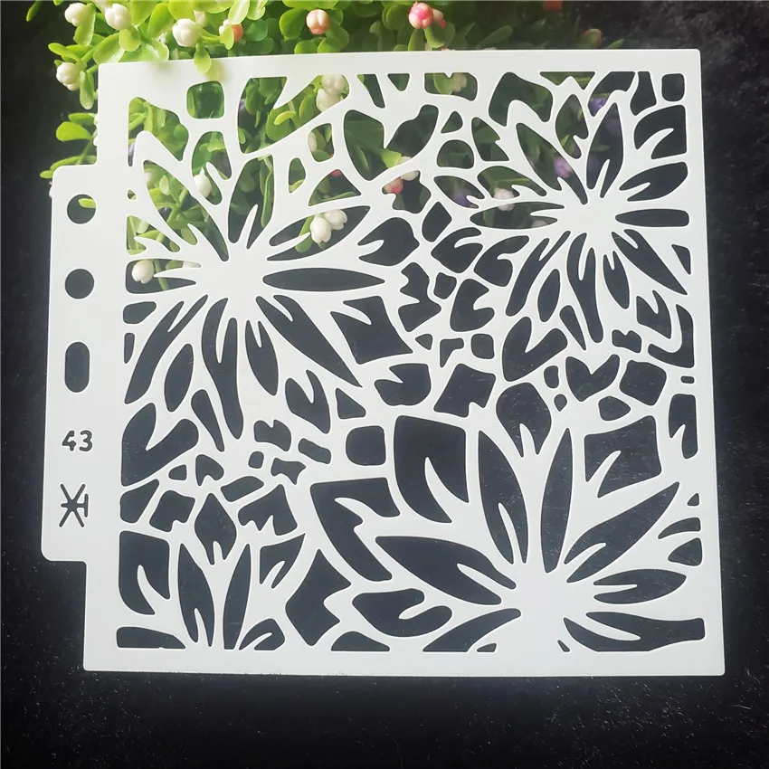 13*14 см цветок шаблон для наклеивания вырезок спрей пластичной прессформы щит