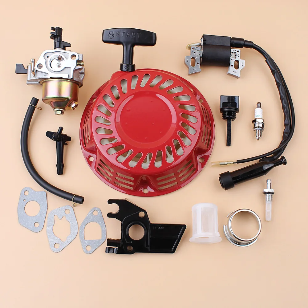 

Recoil Starter Carburetor Insulator Ignition Coil Fuel Joint Filter Kit For Honda GX160 GX200 168F Gas Engine Generator Trimmer