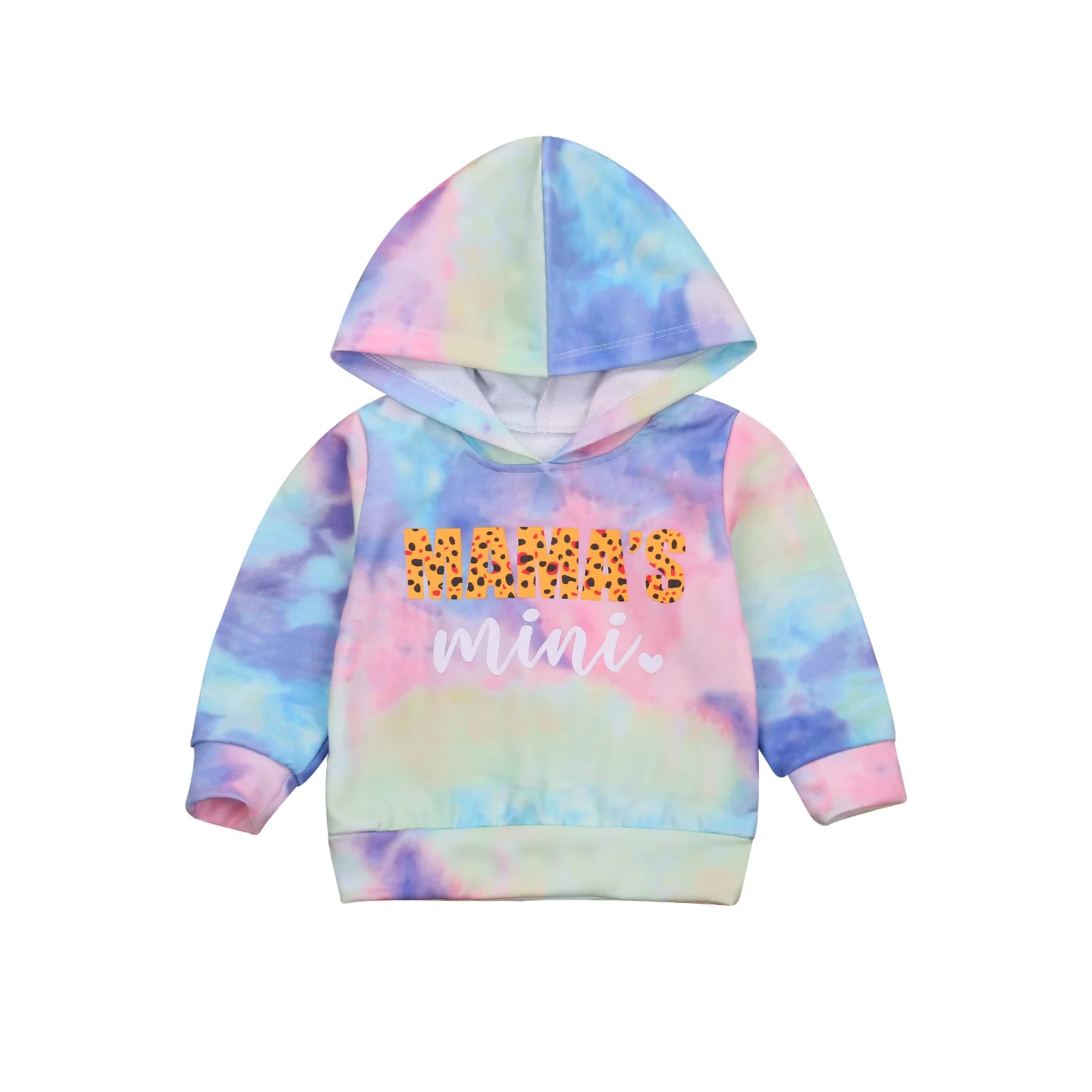 

Toddler Baby Girl Tie Dye Hoodies Spring Leopard Letter Print Long Sleeve Top Shirt Kids Jogger Outwear Pullovers 1-5Years