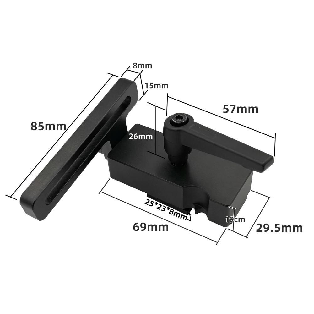 

Carpenter's Slot Limiter Guide Slider Locator Chute Dedicated Limiter T Slot Miter Track Stopper Woodworking Positioning Limiter