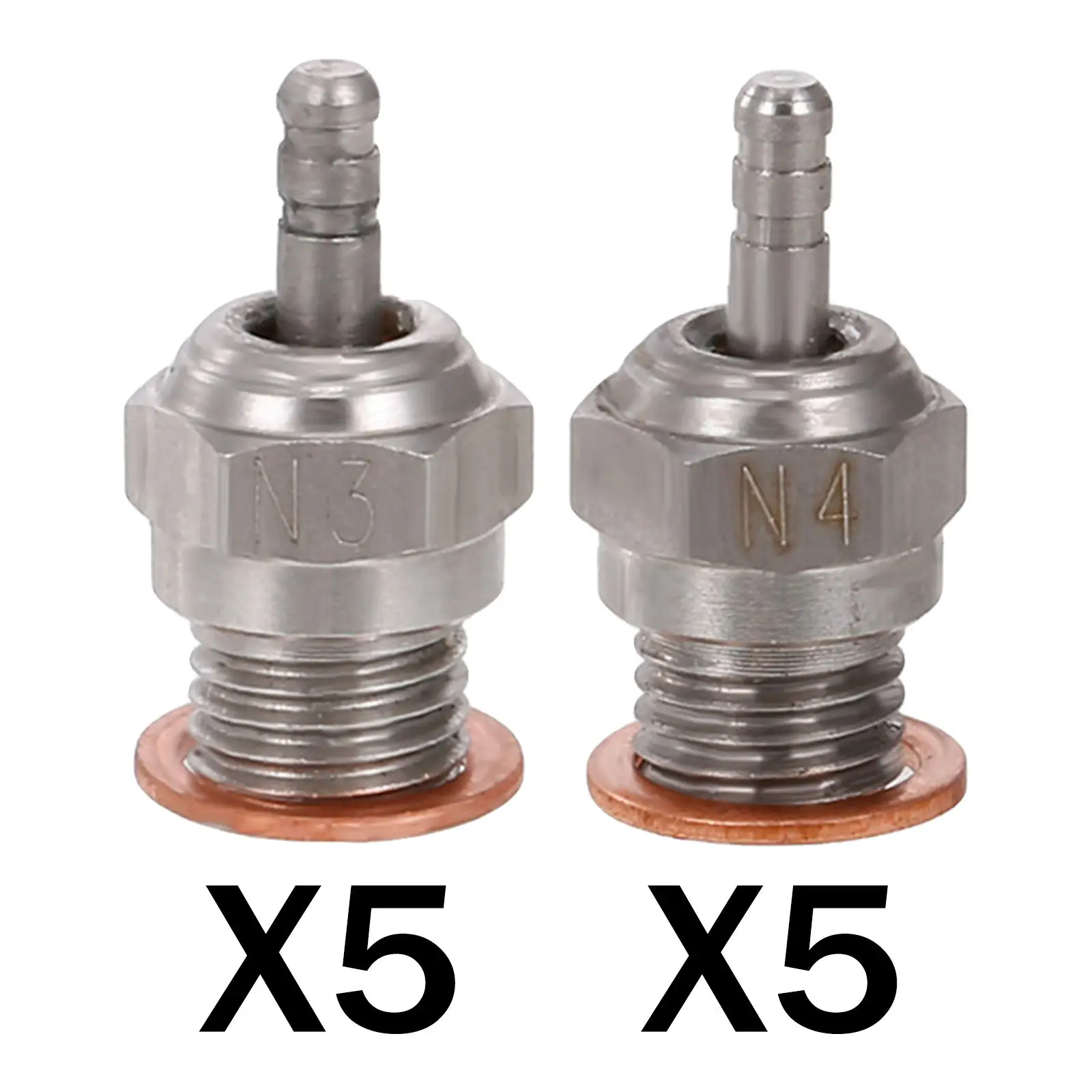 

5Pieces 1/10 Scale Glow Spark Plug Spare Parts for HSP Accs RC Car Vehicle