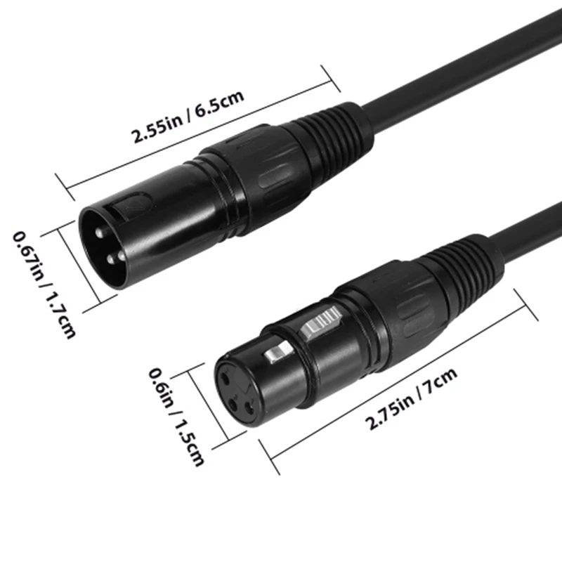 8 шт. В комплекте 2 м/6.6Ft XLR кабель DMX сценический светильник 3-Pin зарядный с разъемом
