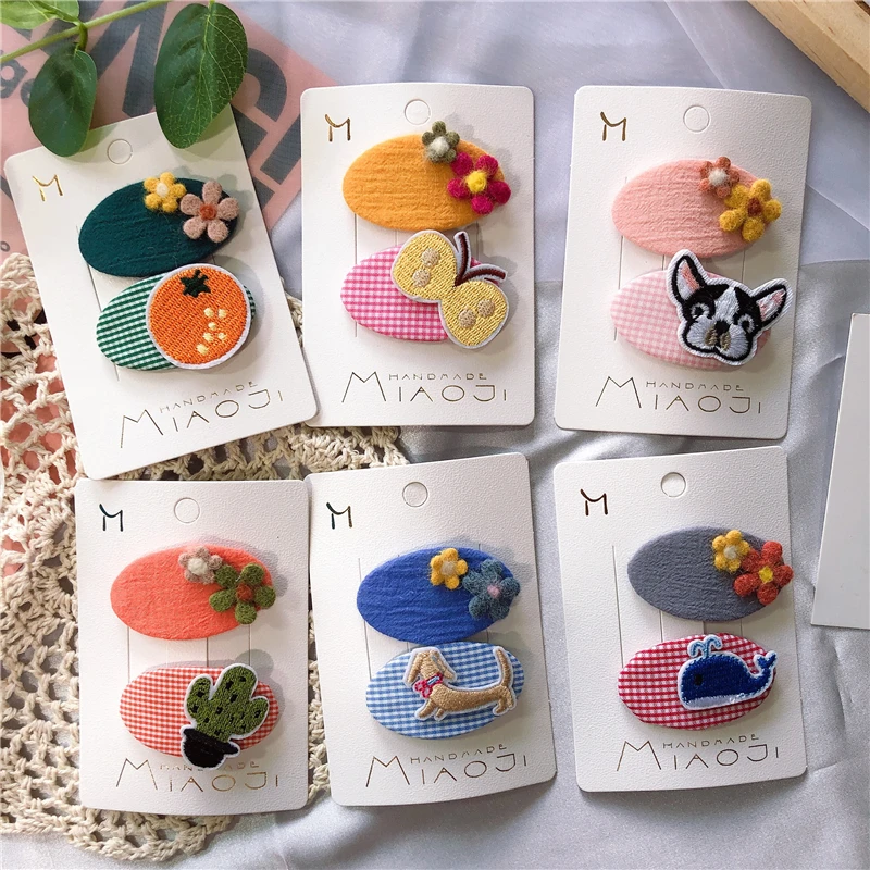 М мизм Корея милая круглая бабочка собака Flowe ткань мультфильм BB клип Конфеты