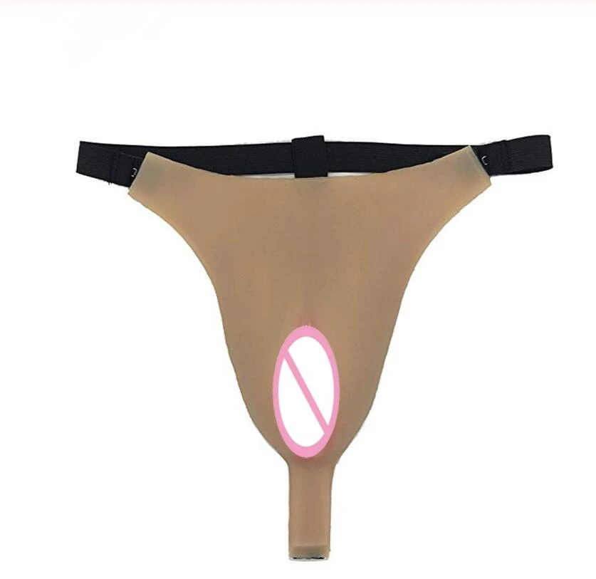 Сексуальная искусственная вагина для косплея скрывающая g стринги с влагалищем