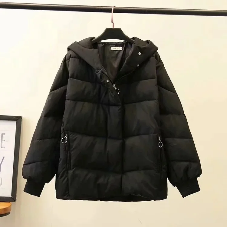 

И новая Толстая осенне-зимняя одежда 2020, Одежда большого размера для женщин, утепленная одежда с капюшоном и хлопковой подкладкой летучая м...